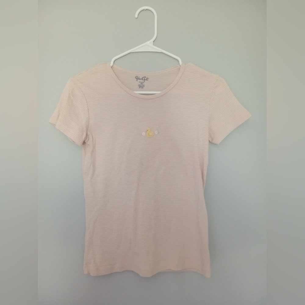 john galt striped duck graphic tee os